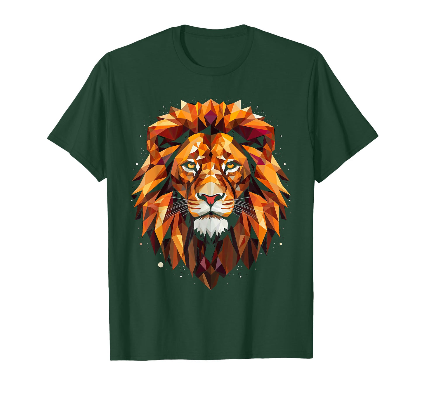 Lion colorful lions King Of Animals From Africa Polygon T-Shirt