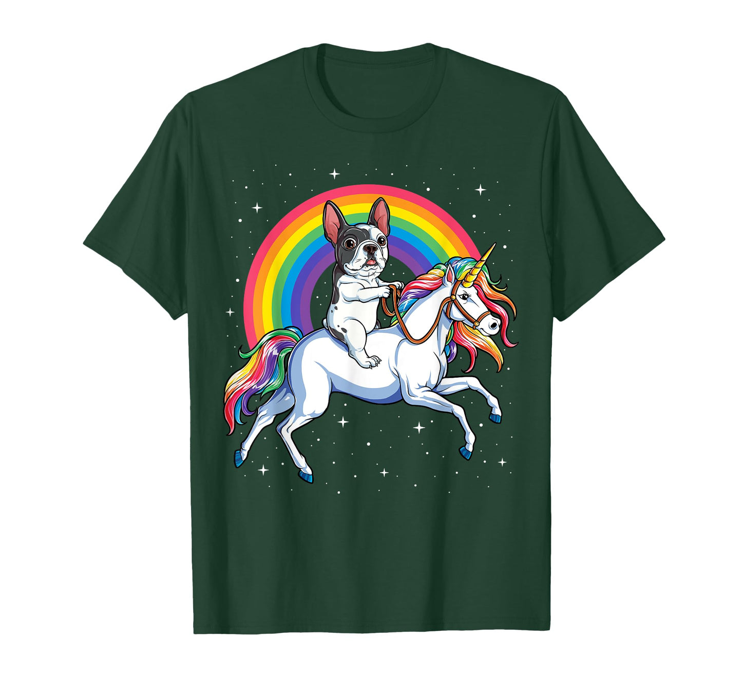 French Bulldog Unicorn Shirt Girls Space Galaxy Frenchicorn T-Shirt