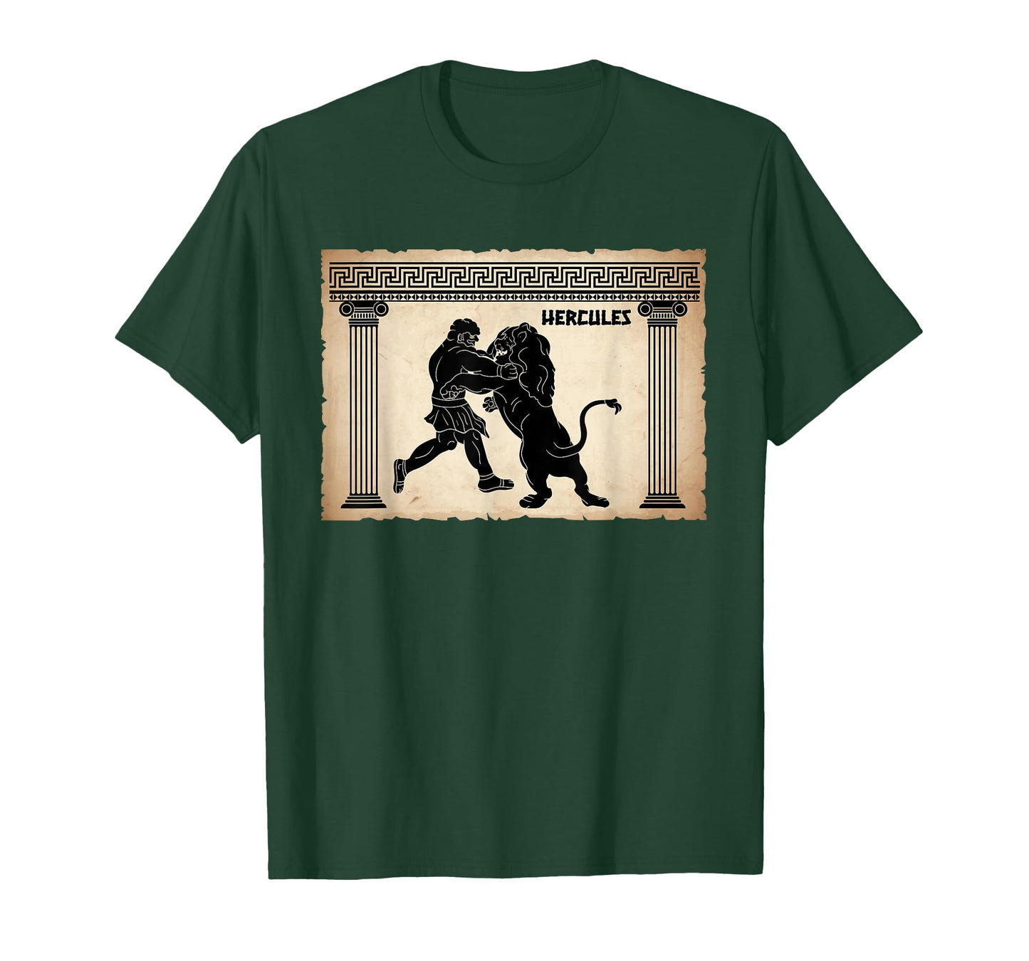 Hercules vs A Lion Greek Mythology Fans Gift Ancient Greece T-Shirt