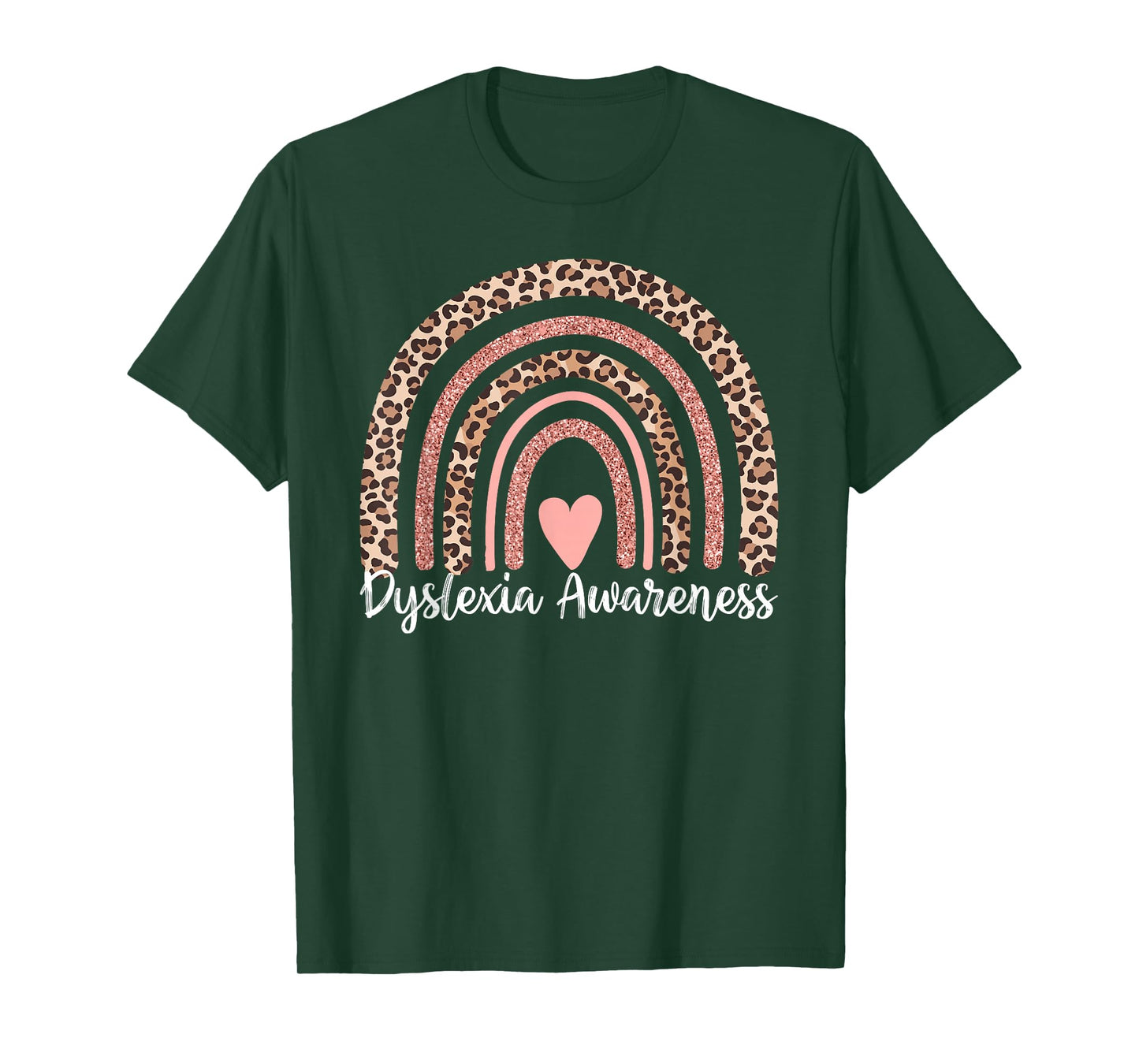 Leopard Rainbow Dyslexia Awareness T-Shirt