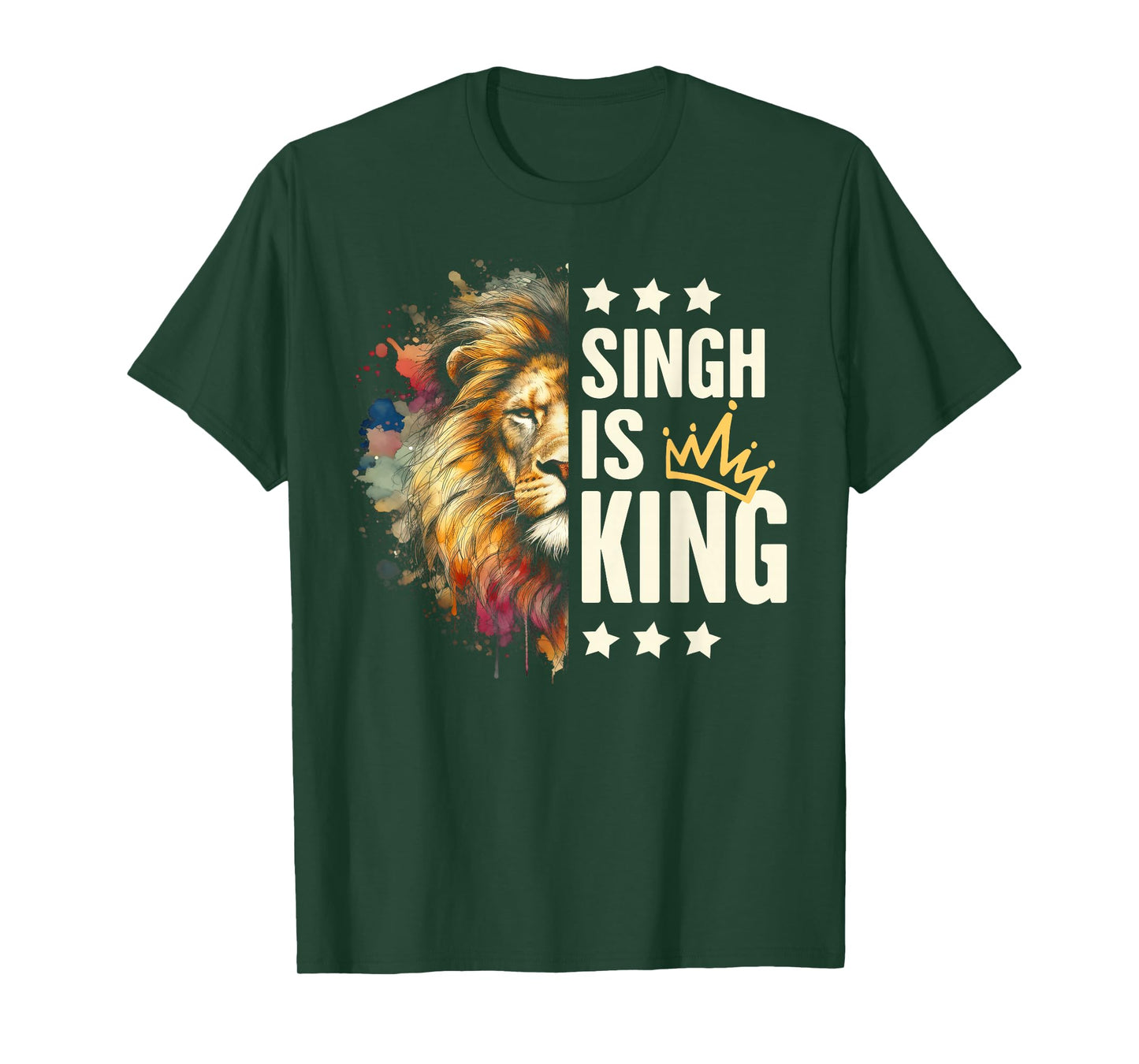 Lion Punjabi Pride Religious Sikh Faith Indian Singh Is King T-Shirt