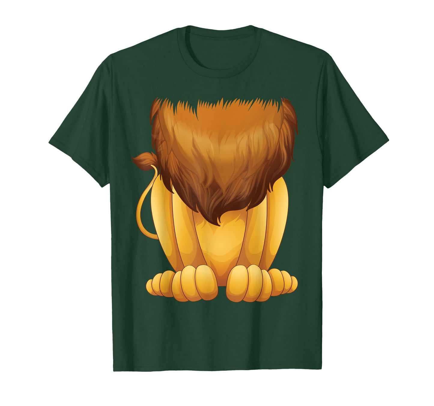 Cute Headless Lion Costume Halloween Funny Big Cat Mane Gift T-Shirt