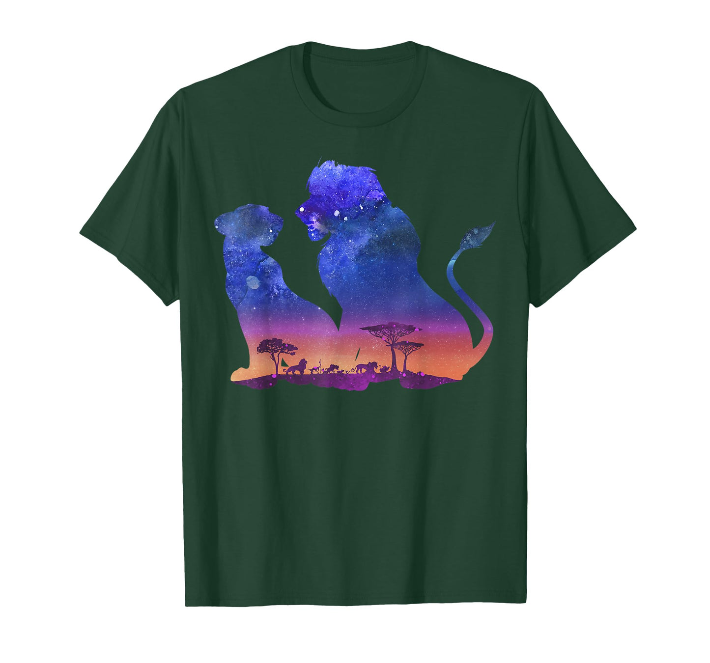 Disney The Lion King Simba And Nala Silhouette Fill T-Shirt