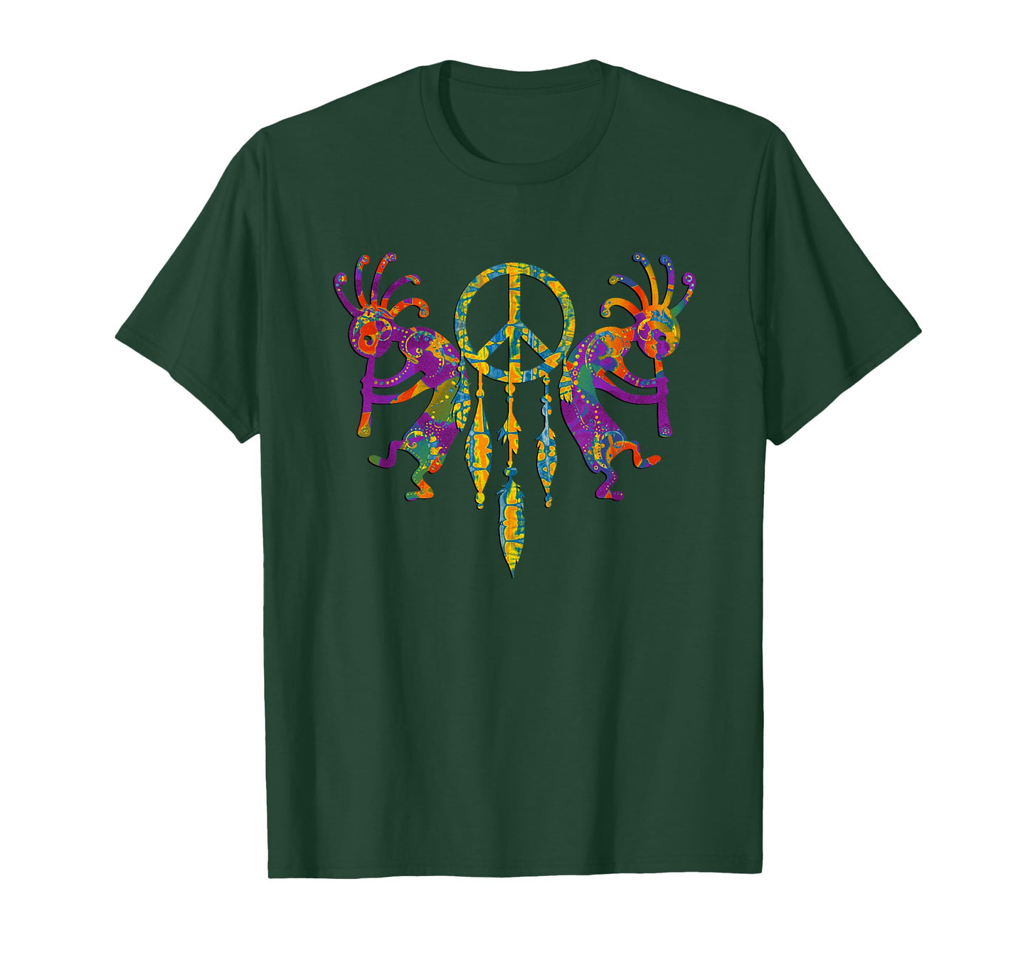 KOKOPELLI Duo - PEACE Dreamcatcher 1 - Culture Fan T-Shirt T-Shirt