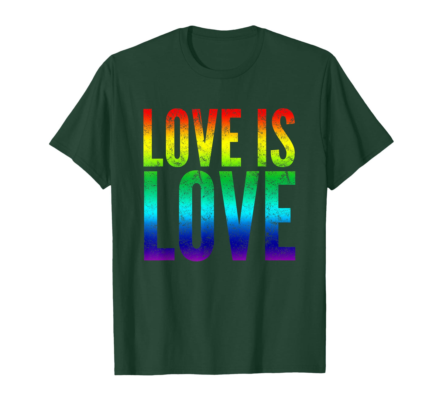 Gay Pride Tee shirt Love is Love Rainbow Flag Colors T-Shirt
