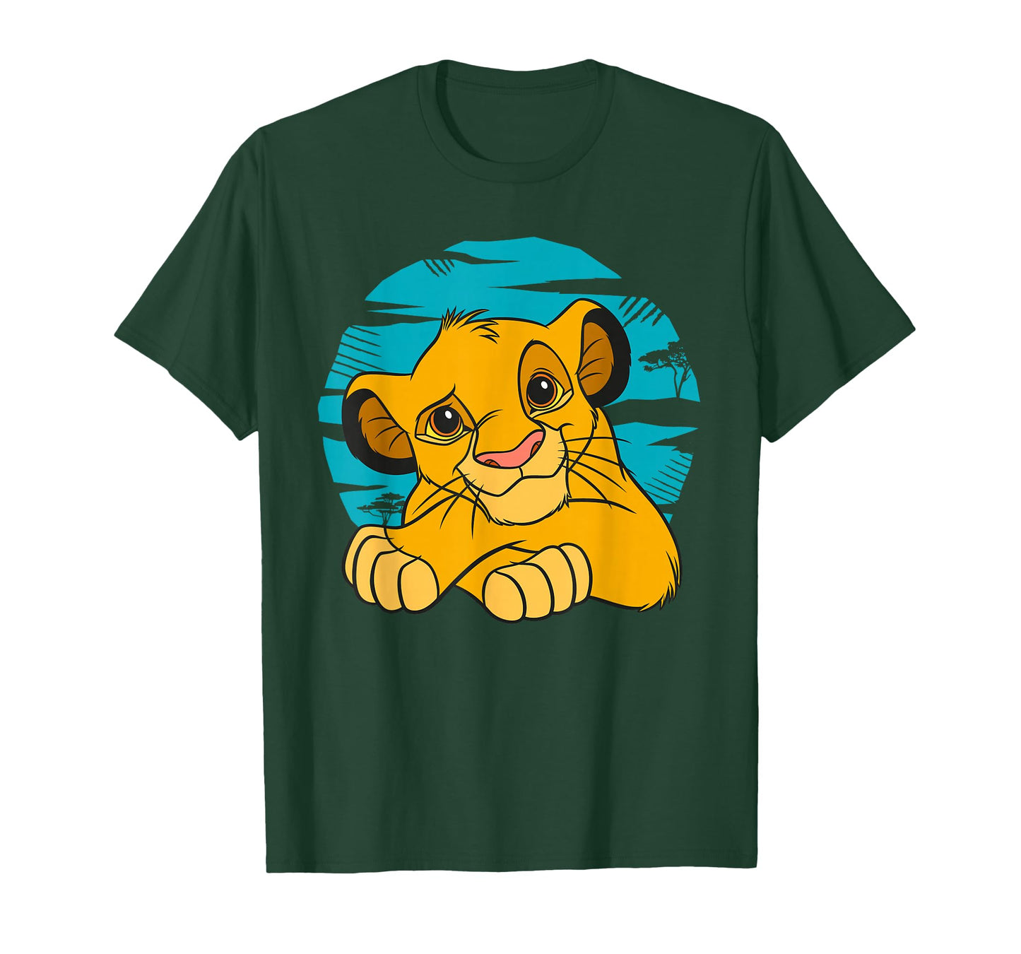 Disney The Lion King Young Simba Resting Blue 90s T-Shirt T-Shirt