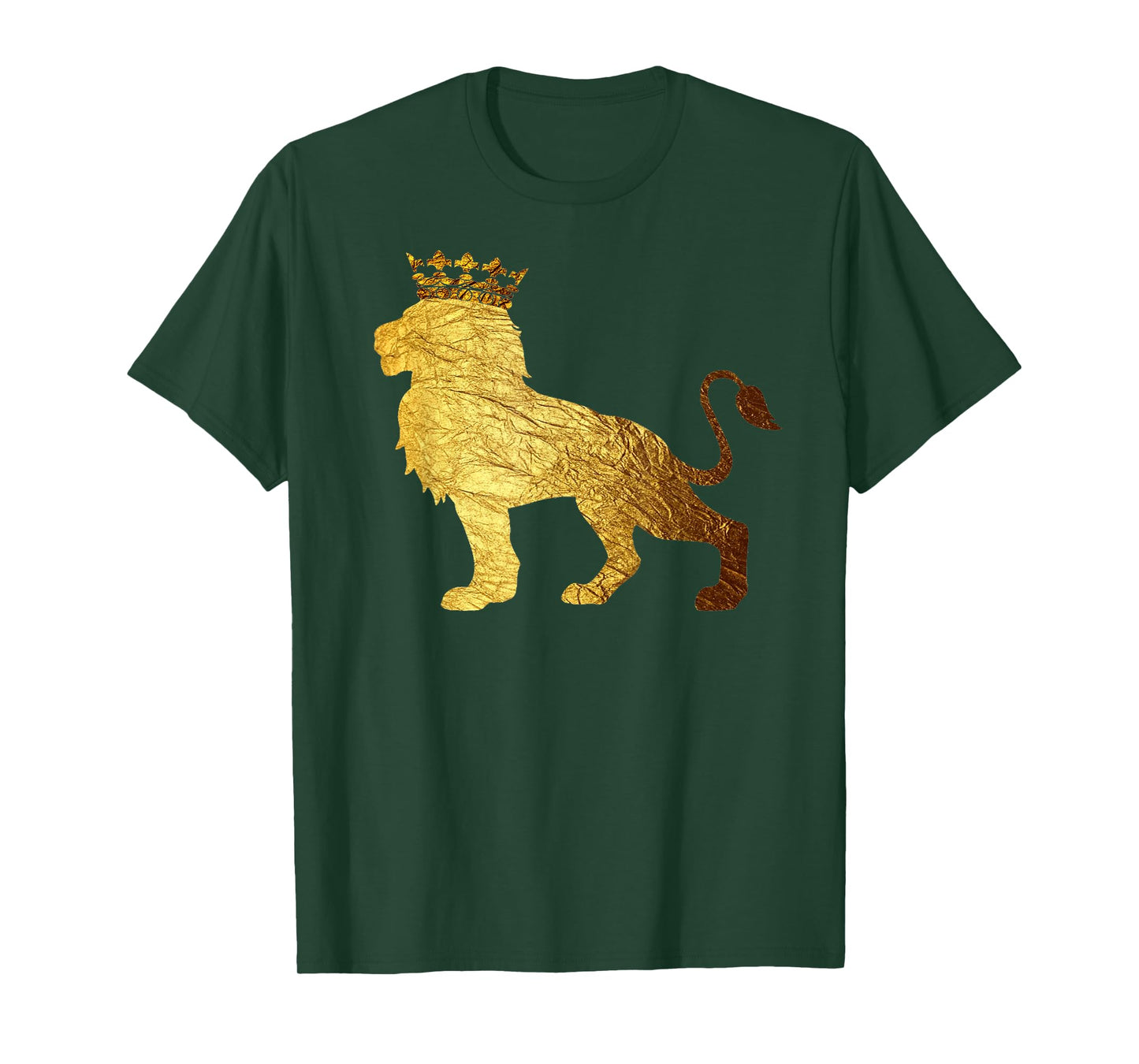 Gold Crown King Lion for Men-Cool Boys Lion T-Shirt