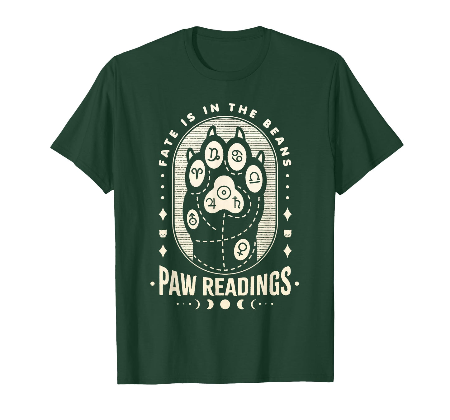 Palmistry Kawaii Cat Paw - Palm Reading Psychic Readings T-Shirt