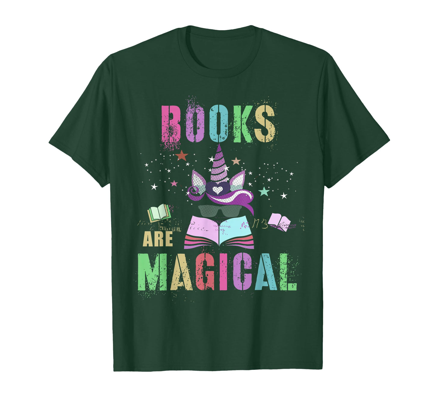 Funny BOOKS ARE MAGICAL I'm Unicorn School Library Squad Mom T-Shirt
