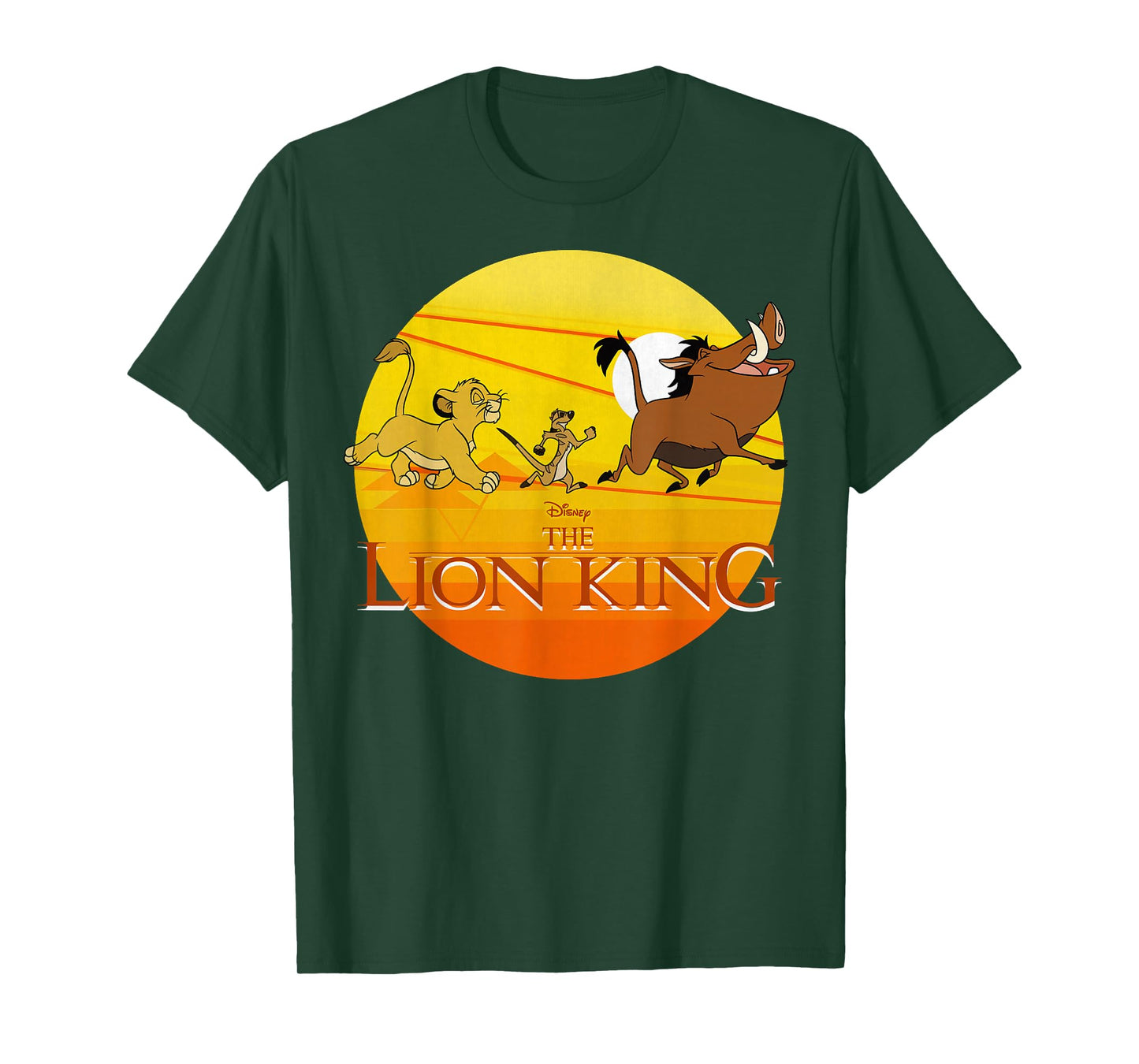 Disney The Lion King Simba Timon And Pumba Sunset T-Shirt
