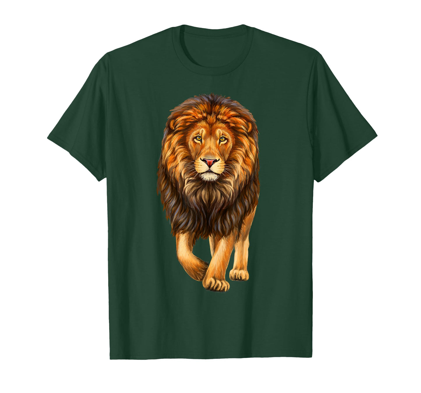 Lion Walking Realistic for Lovers Lions King African Animal T-Shirt