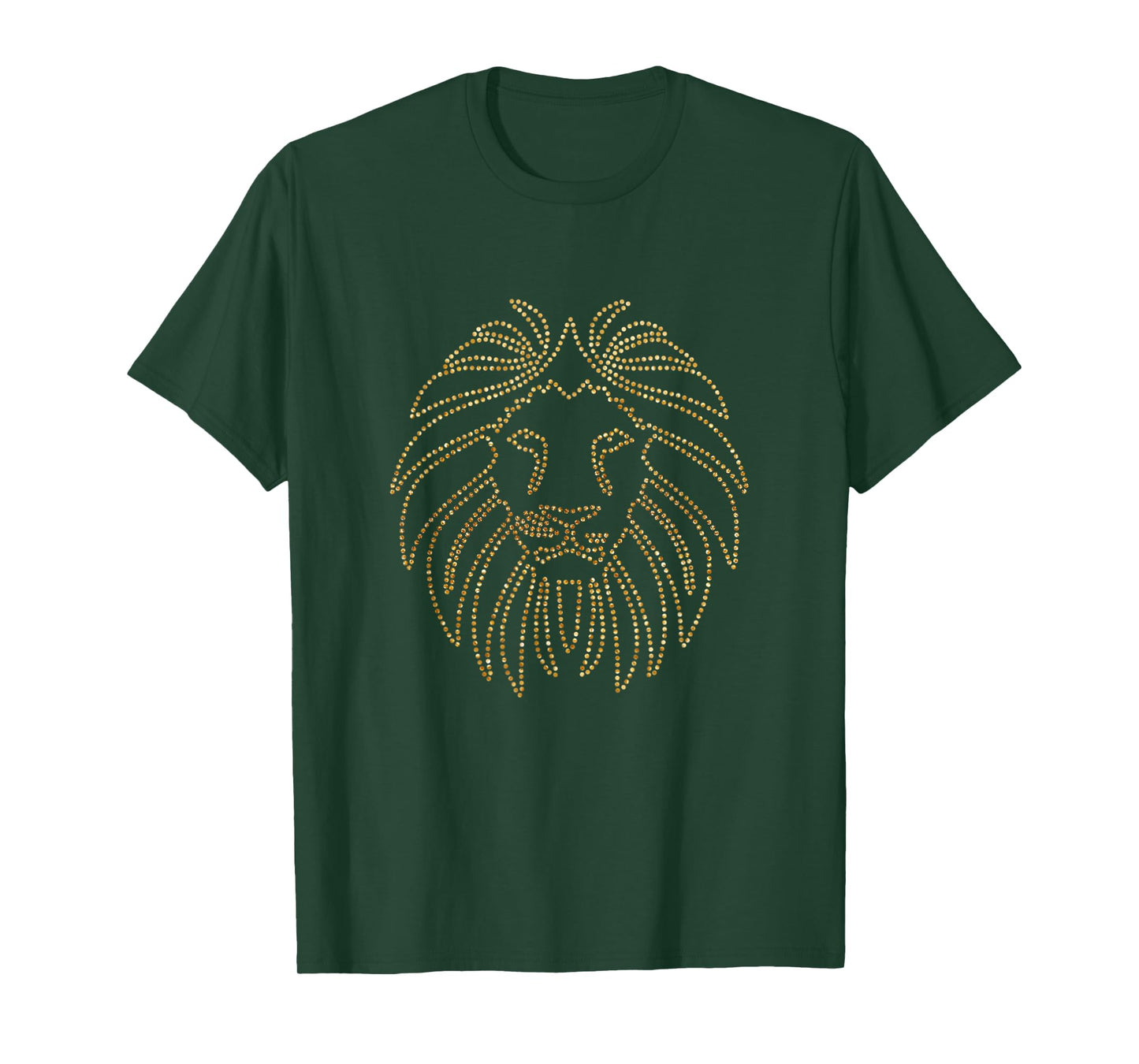Lion Head Shining Diamonds King of Animals Symbol of Power T-Shirt