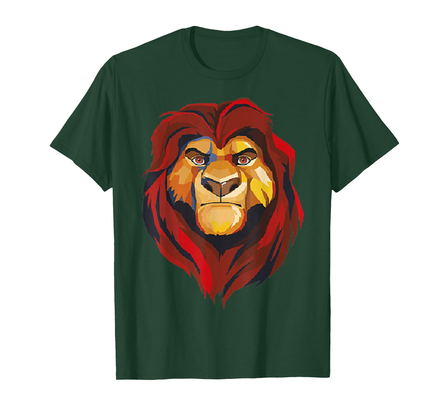 Disney Lion King Low Poly Mufasa Portrait T-Shirt