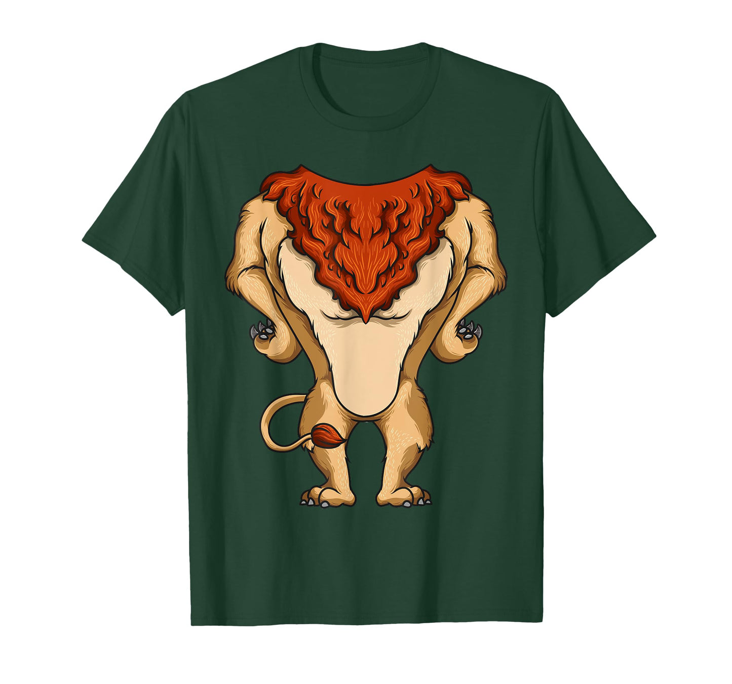 Cute Headless Lion Costume Halloween Funny Big Cat Mane Gift T-Shirt