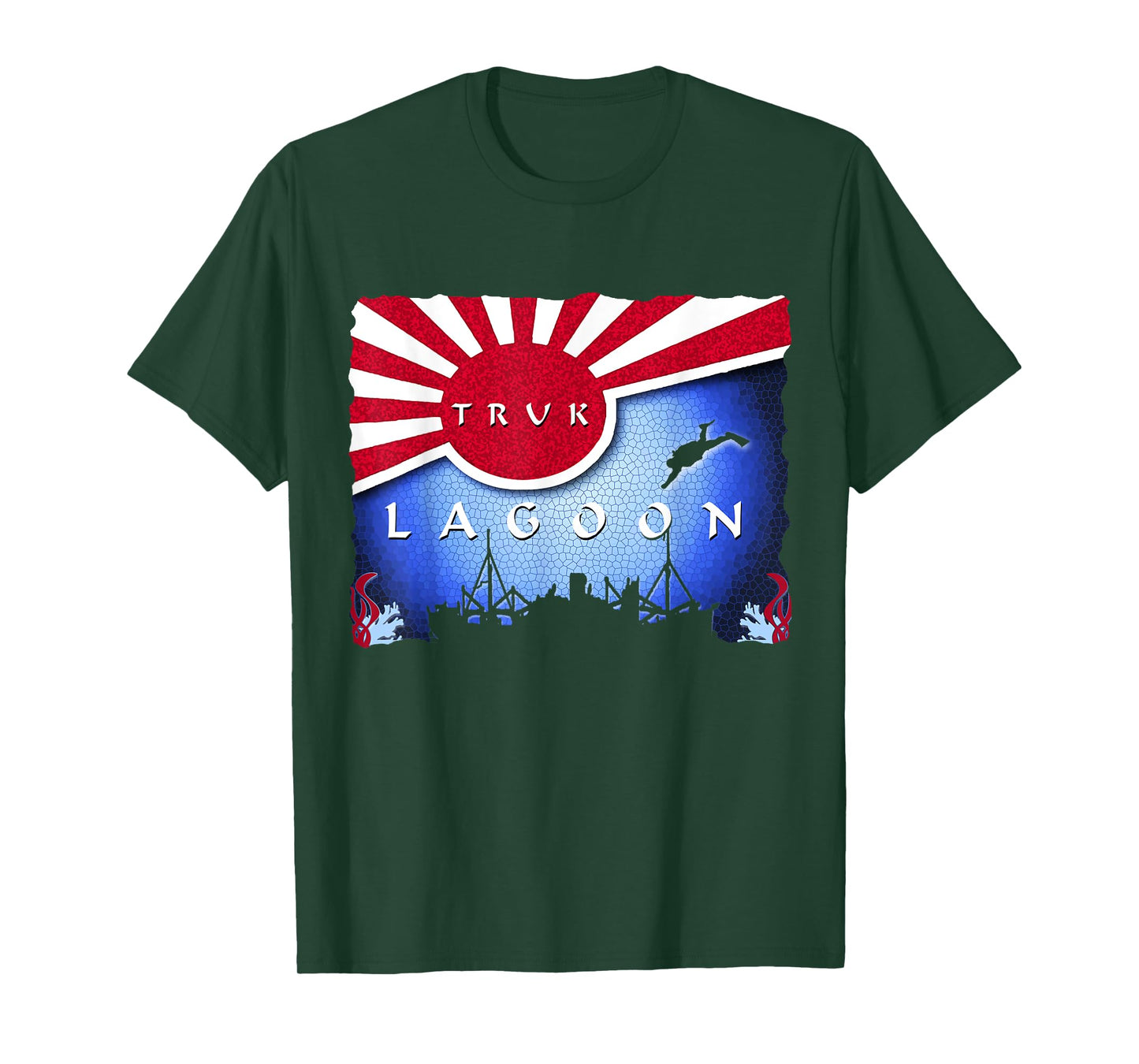 Truk Lagoon Japan Flag Wreck Dive Scuba Diving T-Shirt