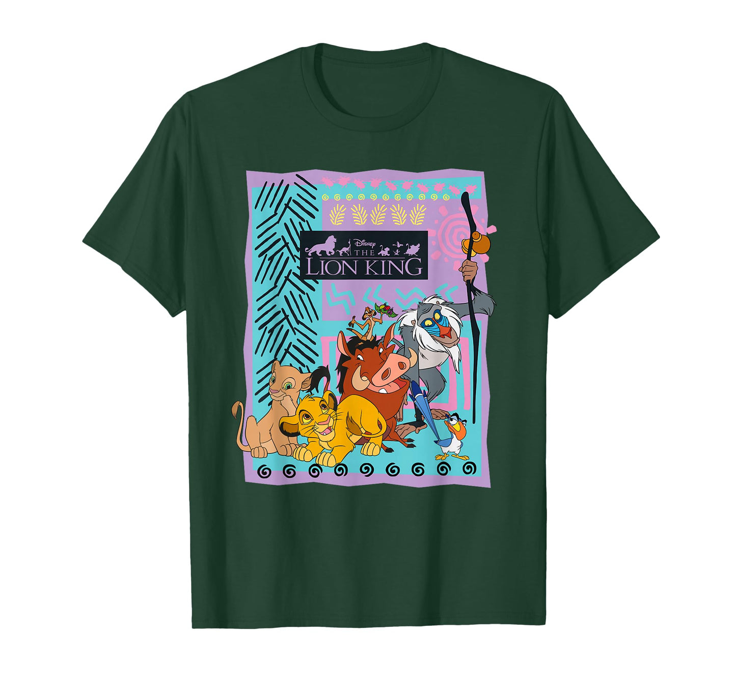 Lion King - Simba Nala Timon Pumbaa Zazu Rafiki Retro Group T-Shirt