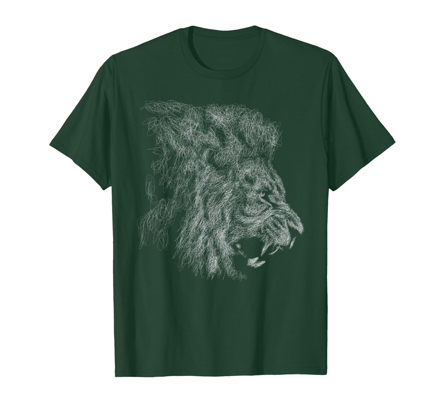 Lion Roar scribble black art for lover lions King of Animals T-Shirt