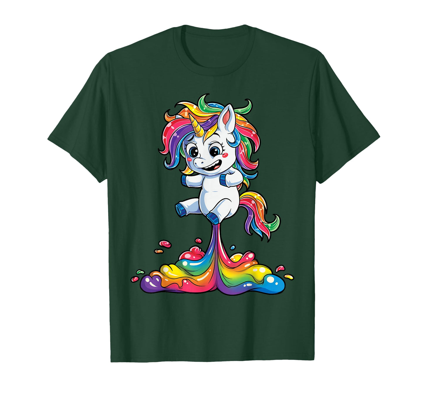 Unicorn Fart Funny Girls Kids Women Rainbow Gifts Squad T-Shirt