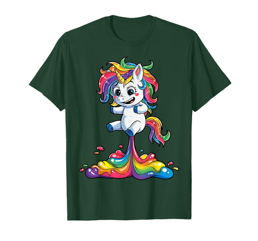 Unicorn Fart Funny Girls Kids Women Rainbow Gifts Squad T-Shirt