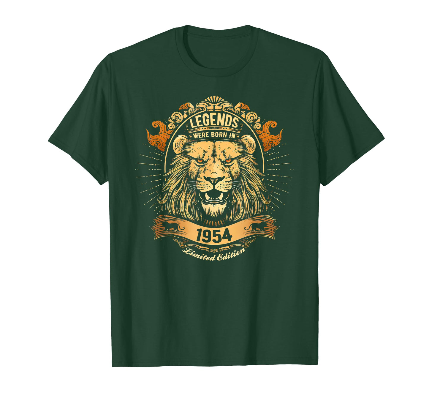 Legends Were Born In 1954 Lions Head 71st Birthday T-Shirt