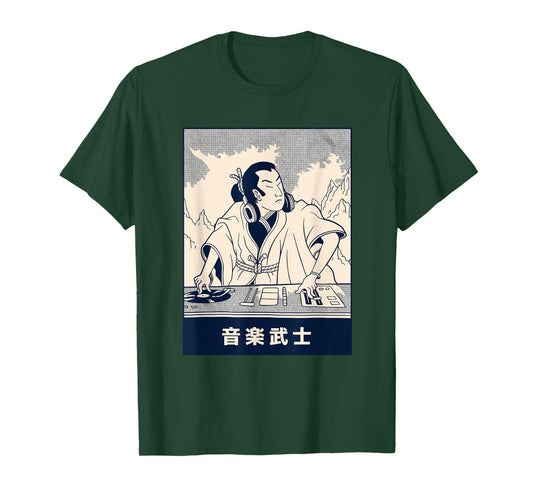 Japanese Samurai DJ Disco T-Shirt