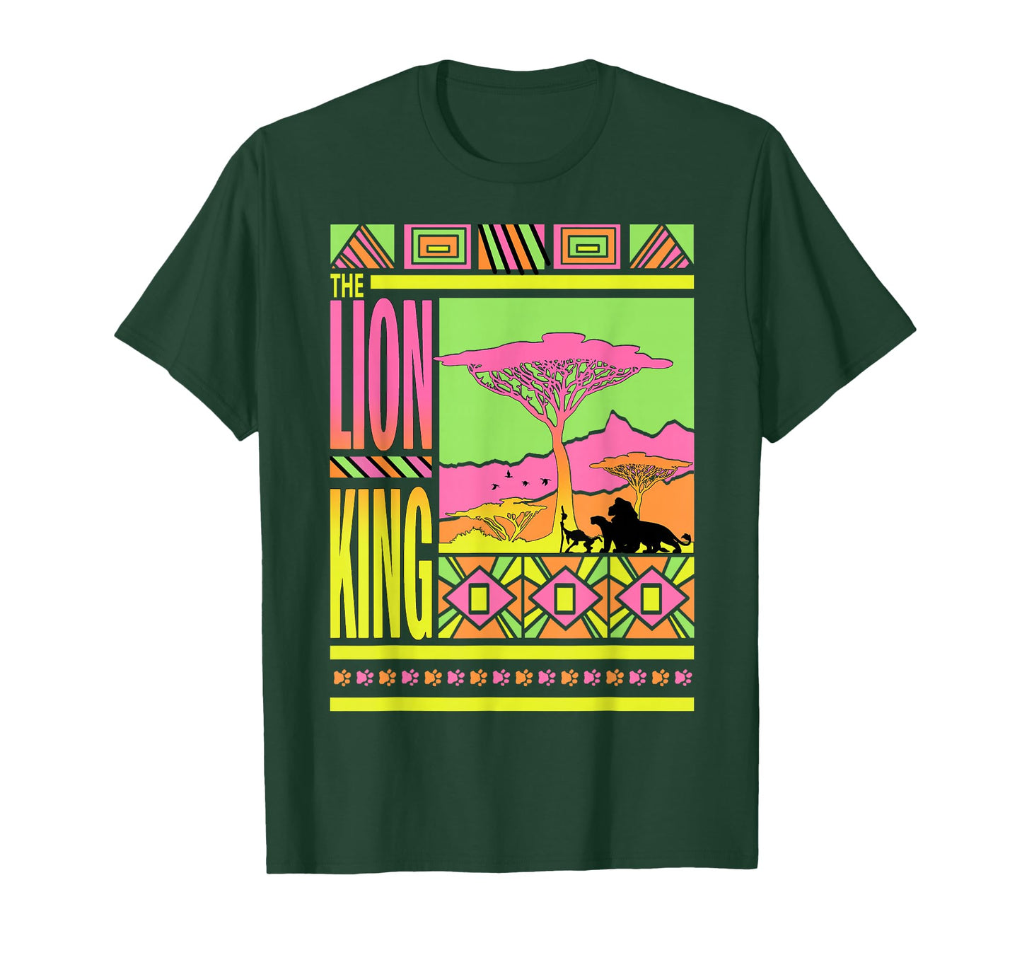 Disney Lion King Retro Geometric Style Poster T-Shirt