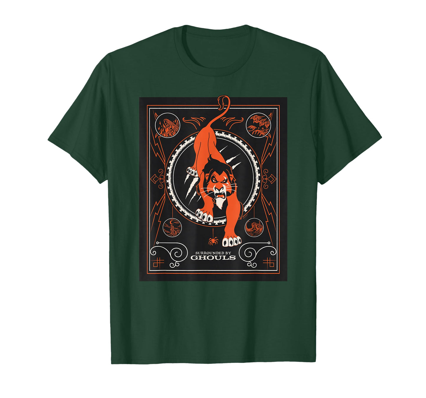 Disney Villains Scar Surrounded by Ghouls Halloween T-Shirt
