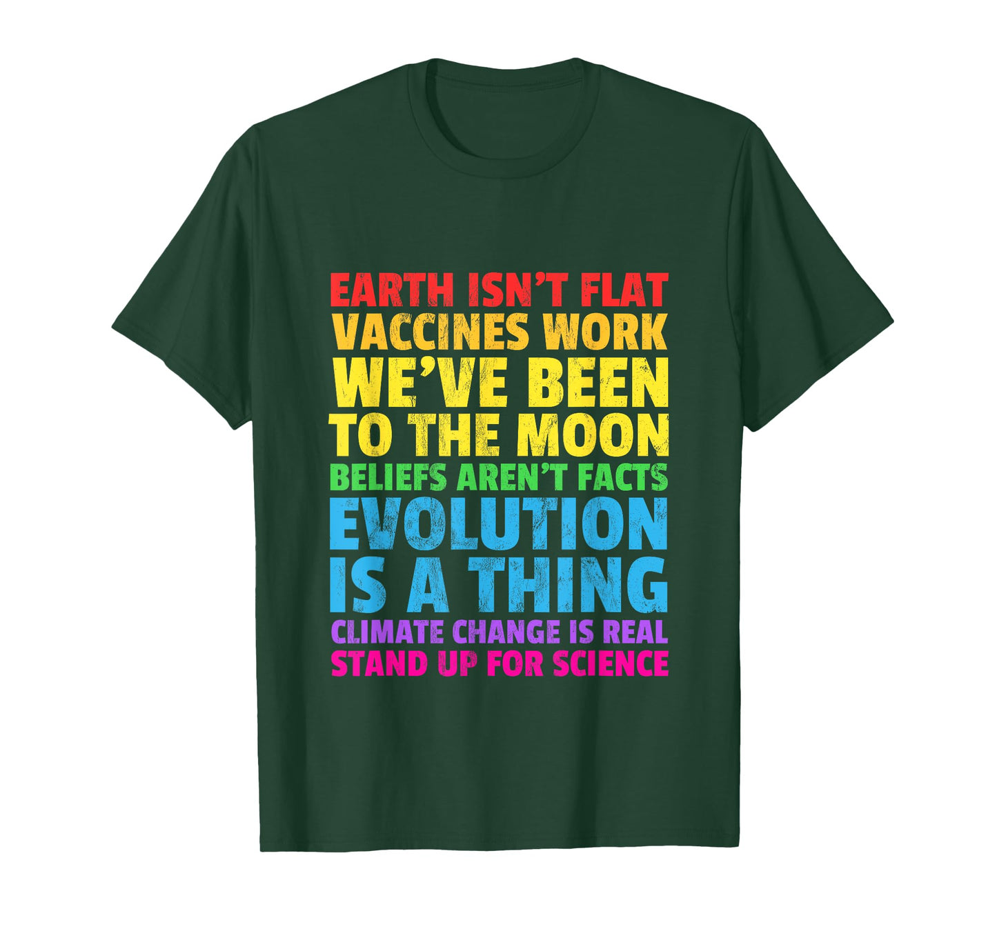 EARTH ISN'T FLAT STAND UP FOR SCIENCE REAL TShirt Earth Day