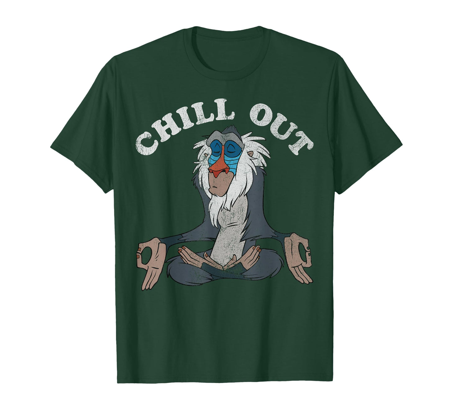 Disney Lion King Rafiki Chill Out Meditation Graphic T-Shirt