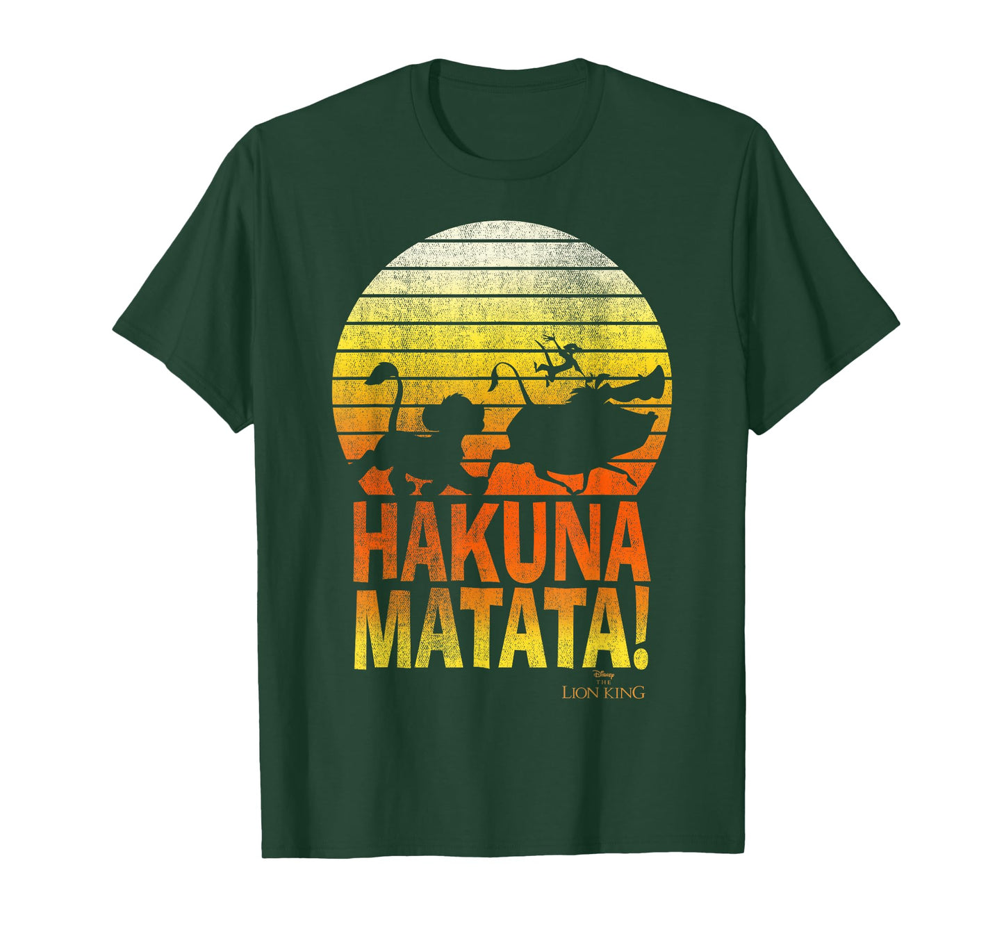 Disney Lion King Hakuna Matata Retro Distressed Group Shot T-Shirt