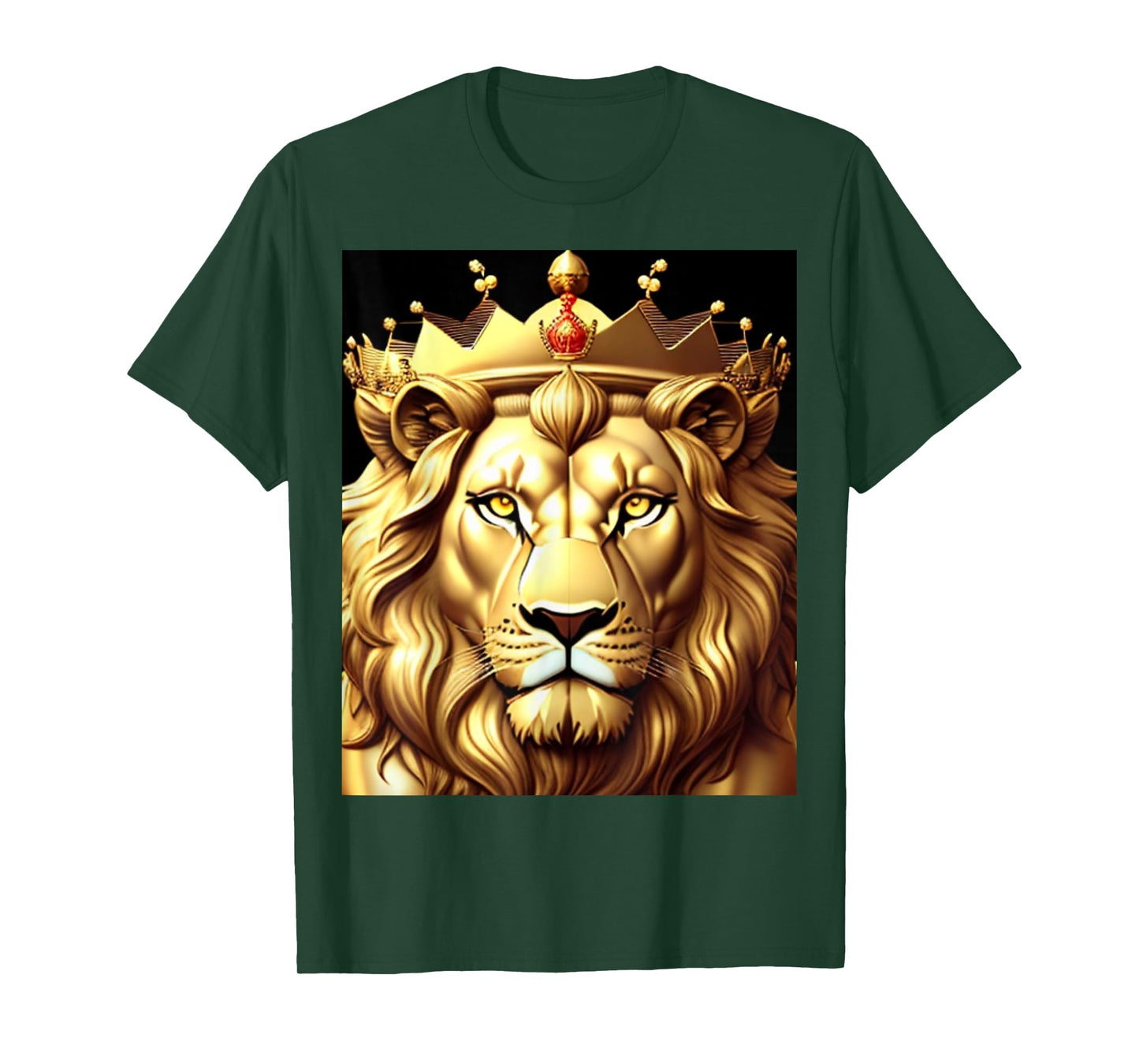 Crown King Lion Men Women Boys Girls Kids Teens Lion T-Shirt