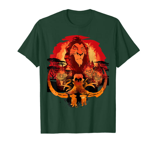 Disney Lion King Scar Watch Simba Nala Dark Watercolor T-Shirt