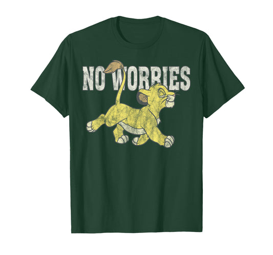 Disney The Lion King Simba No Worries Simple T-Shirt