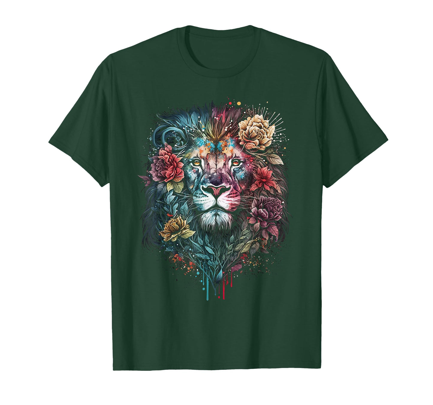 Lion colorful lions From Africa Day of the Dead T-Shirt