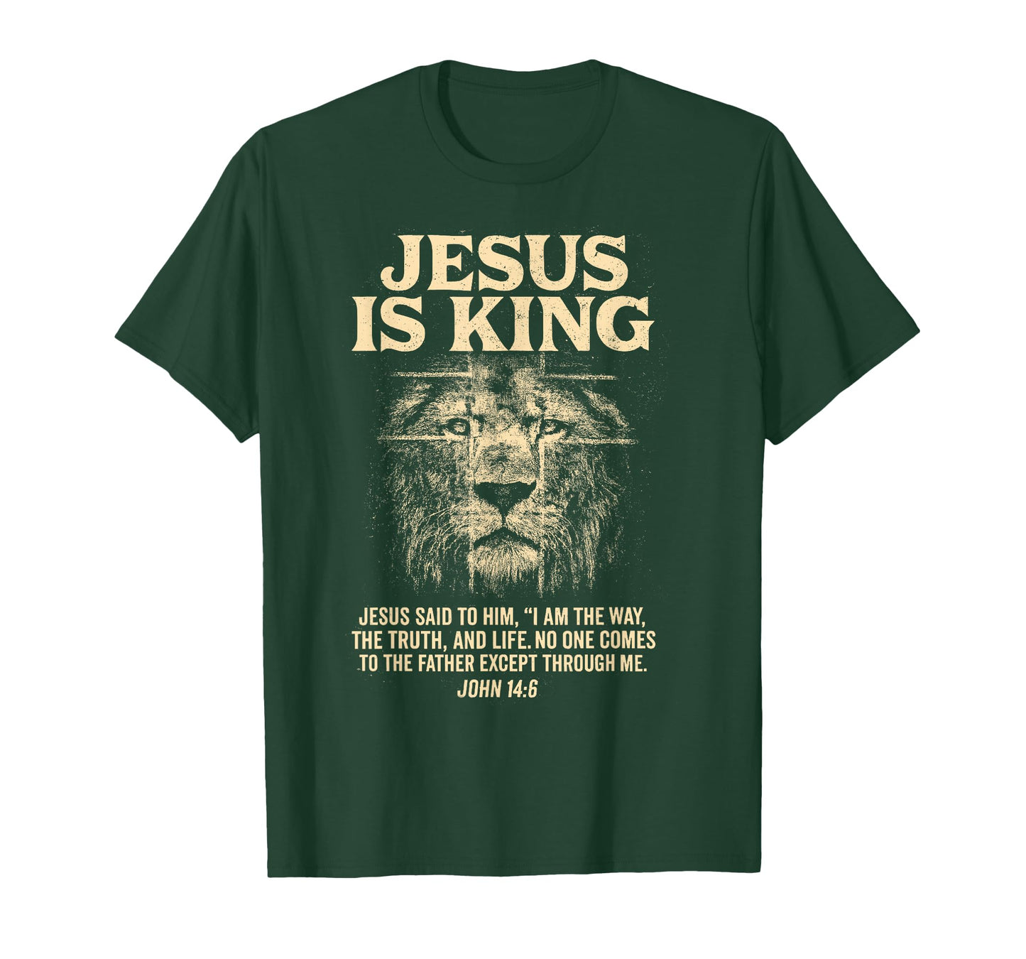Retro Jesus is King Faith Bible Verse Gift for Men Women Kid T-Shirt