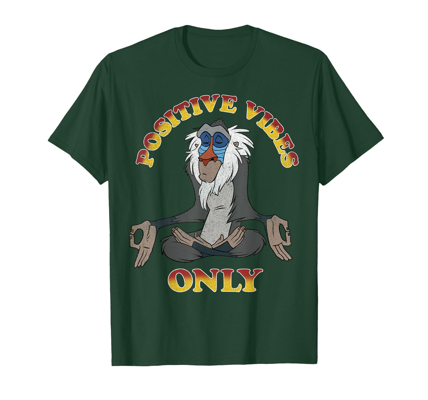 Disney The Lion King Rafiki Positive Vibes Meditation T-Shirt