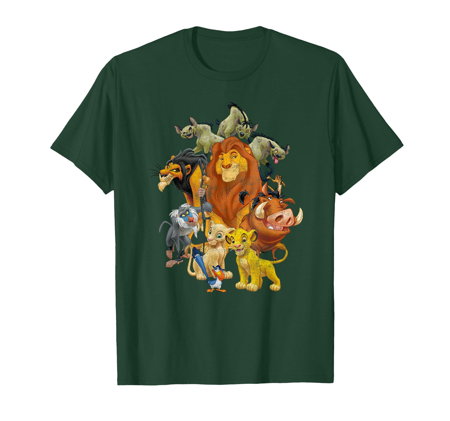 Disney The Lion King Main Characters Distressed Group Shot T-Shirt