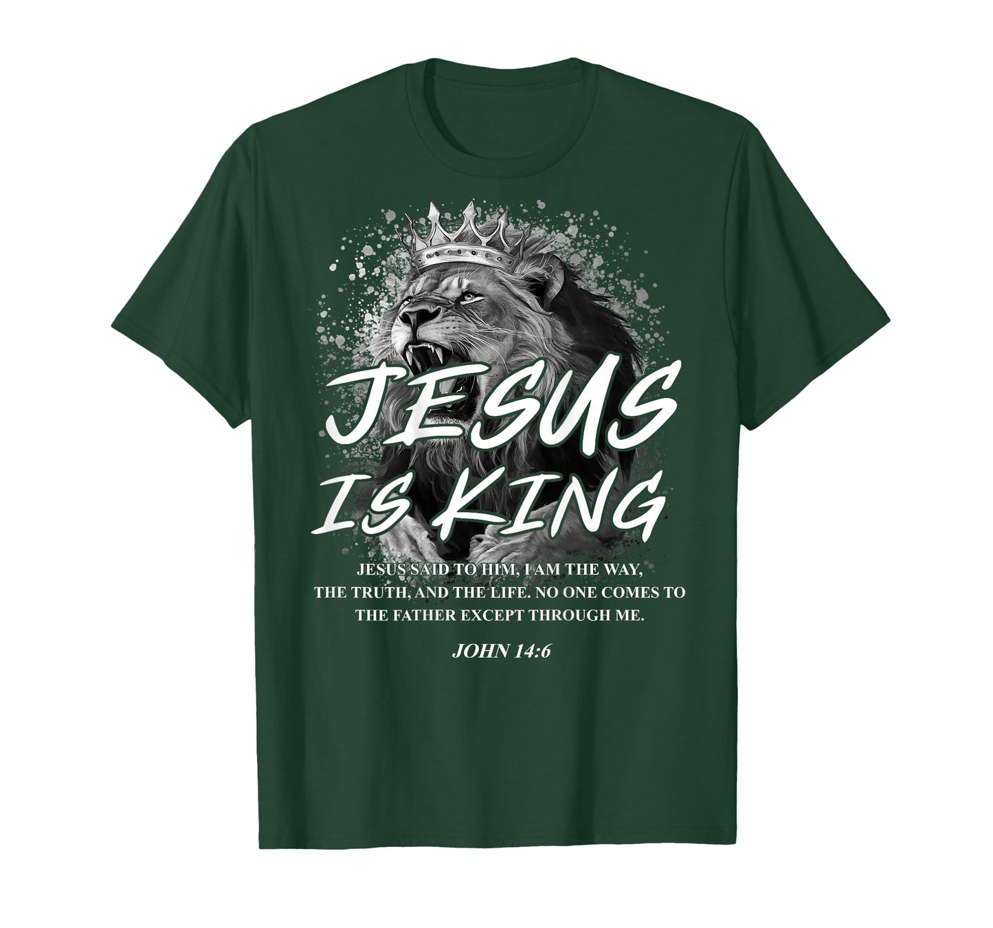 Jesus is King John 14:6 Costume Christian Lion (On Back) T-Shirt