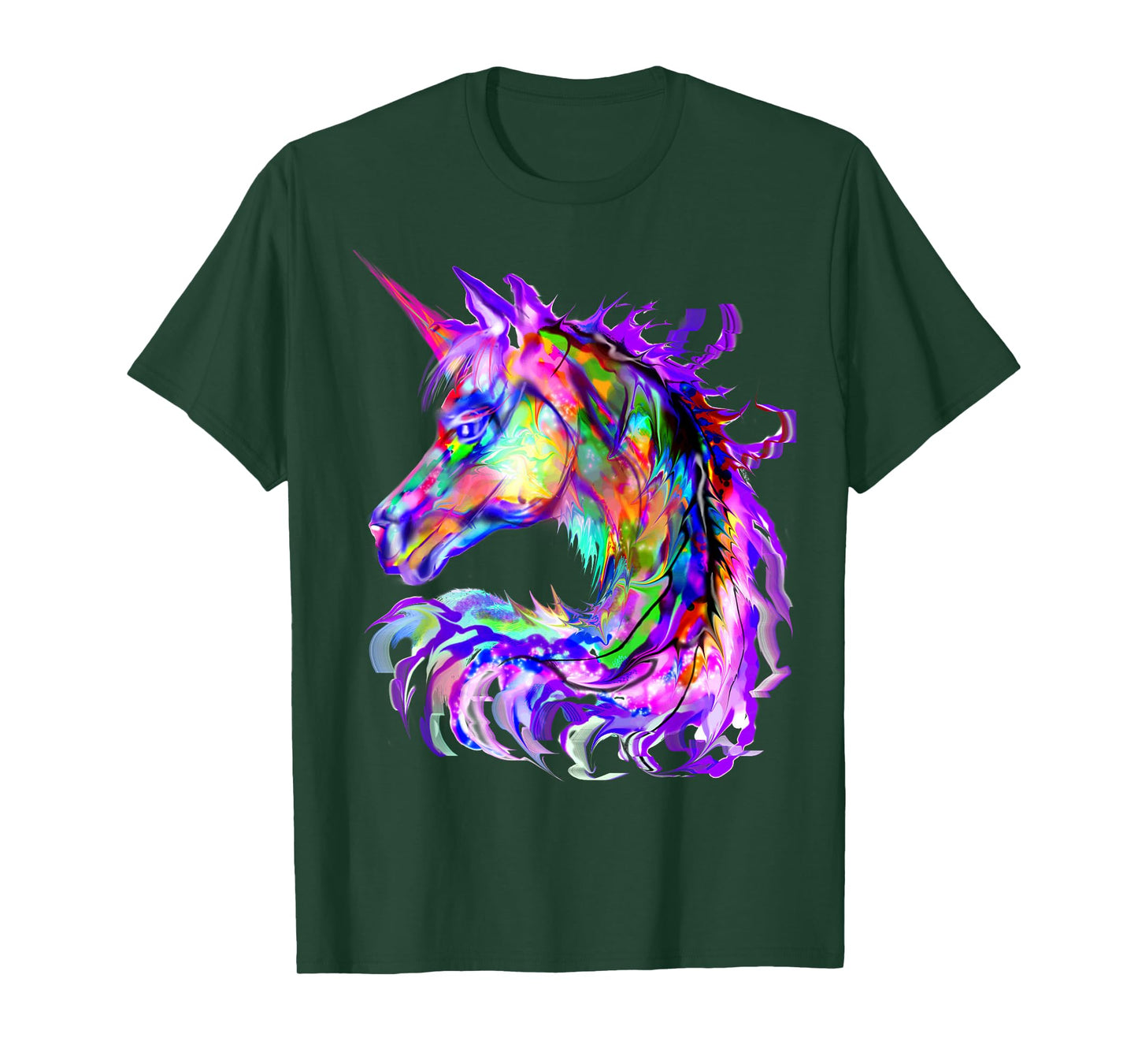 Purple Unicorn Gift Colorful Psychedelic Kawaii Trippy alt T-Shirt Small