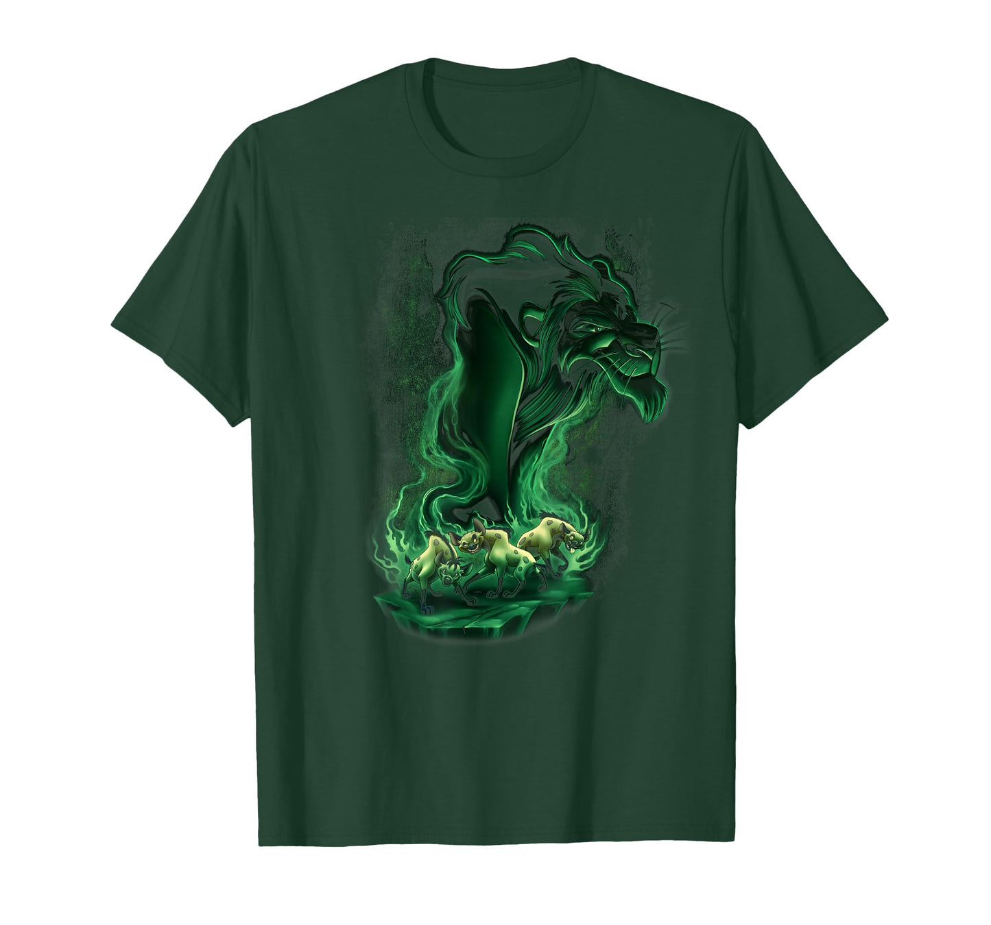 Disney The Lion King Scar & Hyenas Green Smokey Portrait T-Shirt