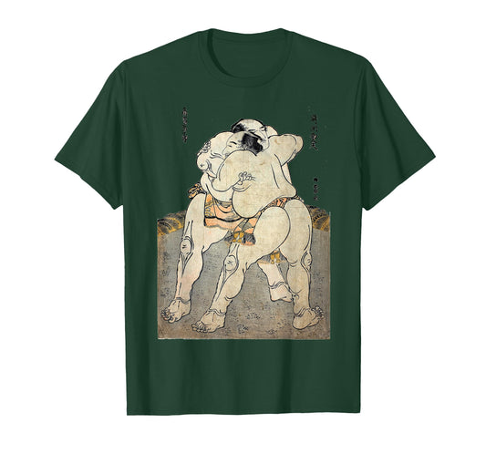 Sumo Wrestler gift I love Japanese Sumo Vintage Art T-Shirt