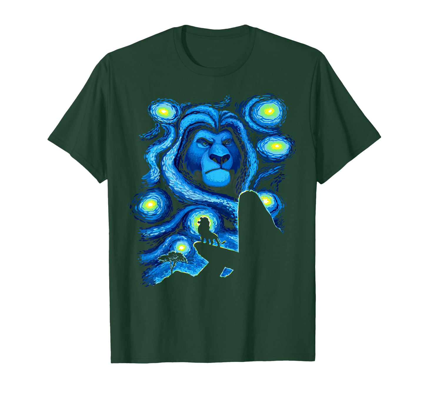 Disney The Lion King Mufasa Starry Night Pride Rock T-Shirt