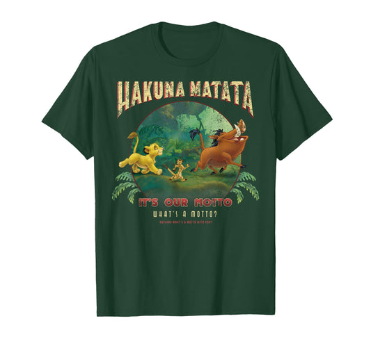 Disney Lion King Hakuna Matata Motto Simba Timon Pumbaa T-Shirt