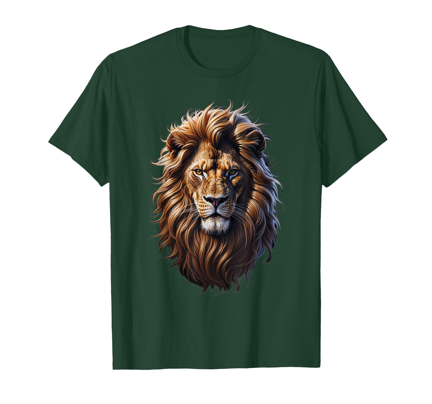 Majestic and Realistic Lion Face T-Shirt
