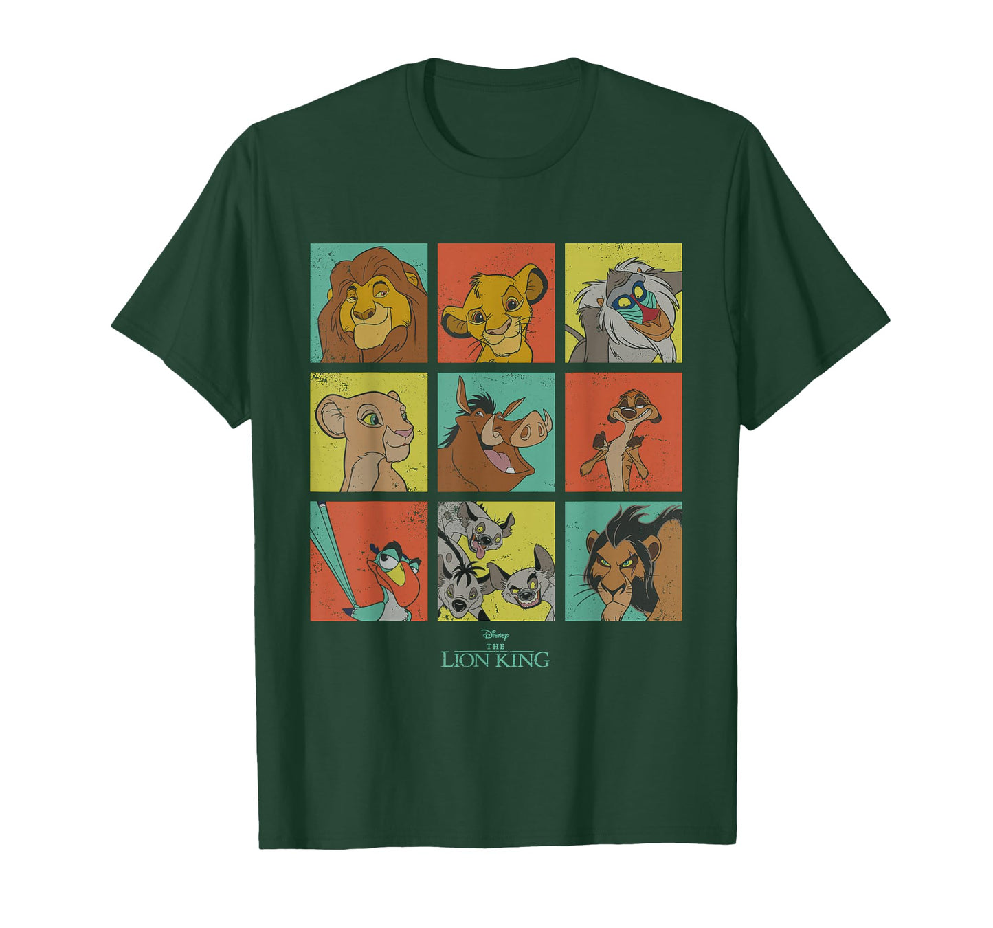 Disney The Lion King Characters 90s Grid T-Shirt