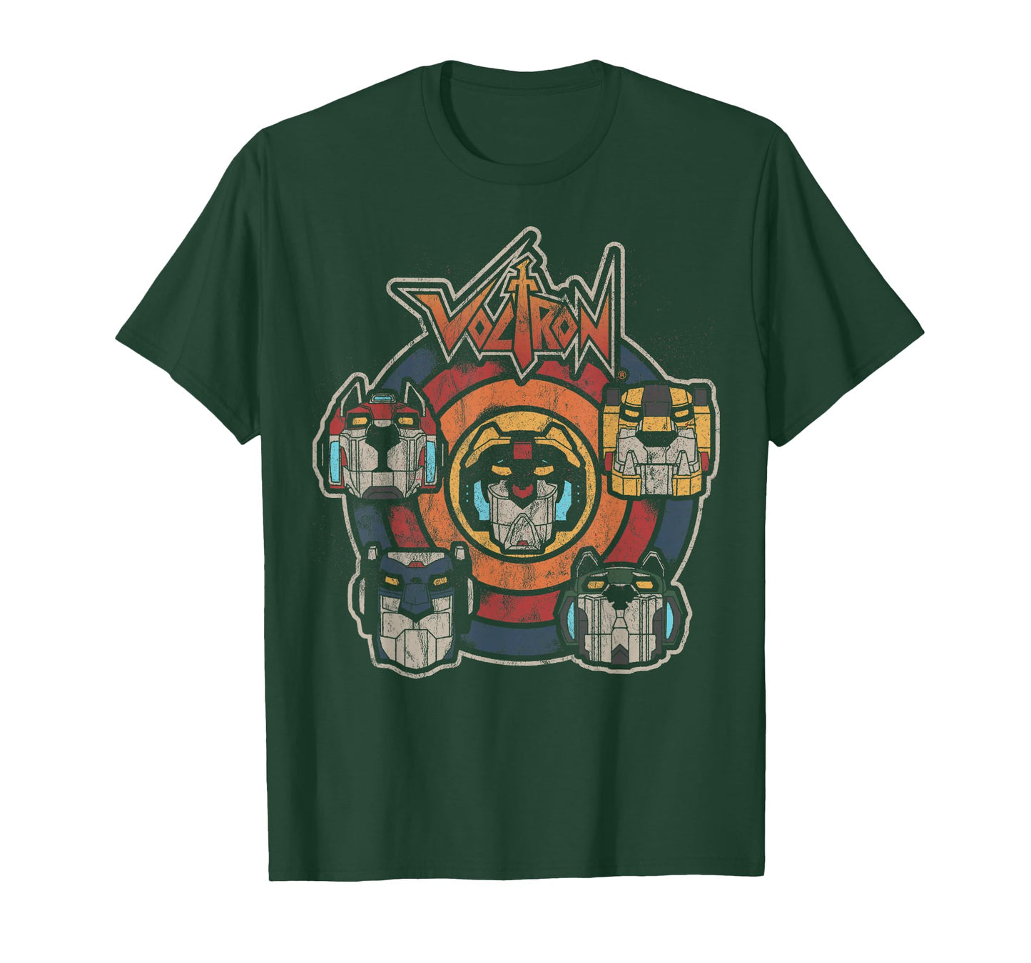 Voltron Defender of The Universe Retro Lion Circle T-Shirt