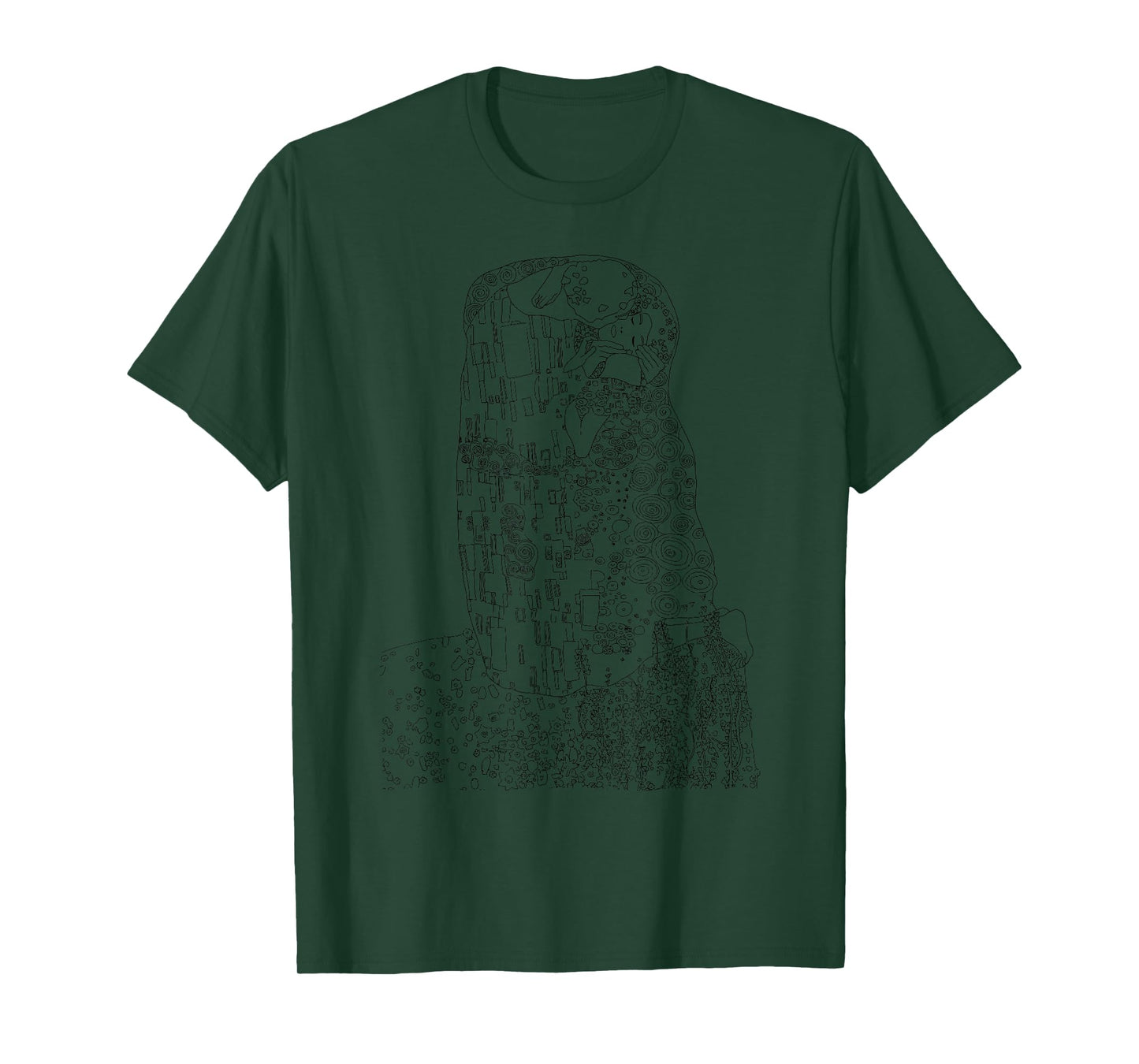 Gustav Klimt The Kiss (Lovers) 1930, Artwork Sketch T-Shirt