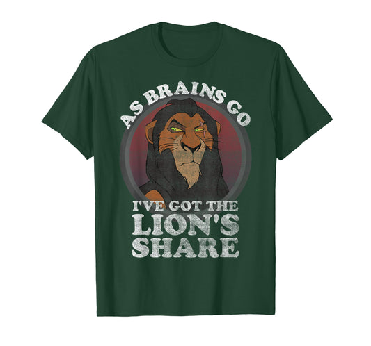 Disney The Lion King Scar The Lion's Share of Brains T-Shirt