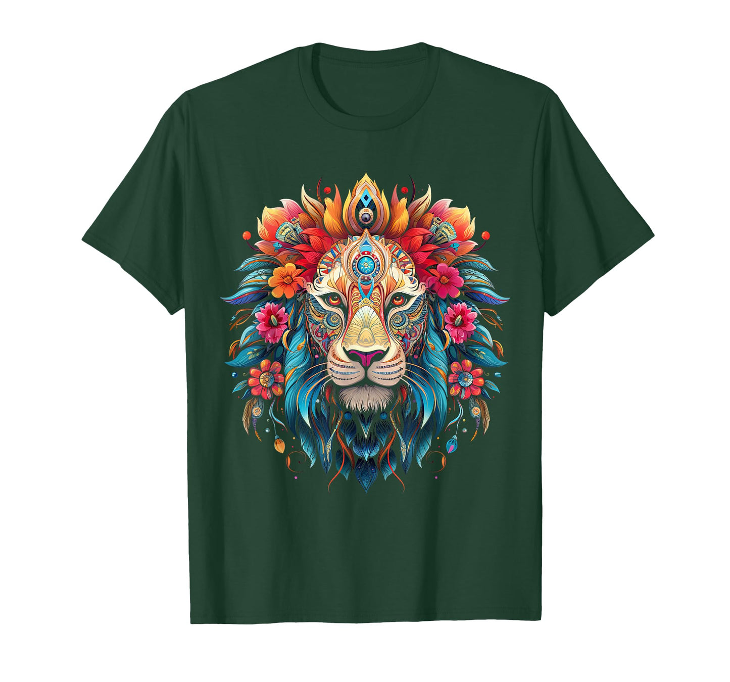 Lion colorful lions From Africa Day of the Dead T-Shirt