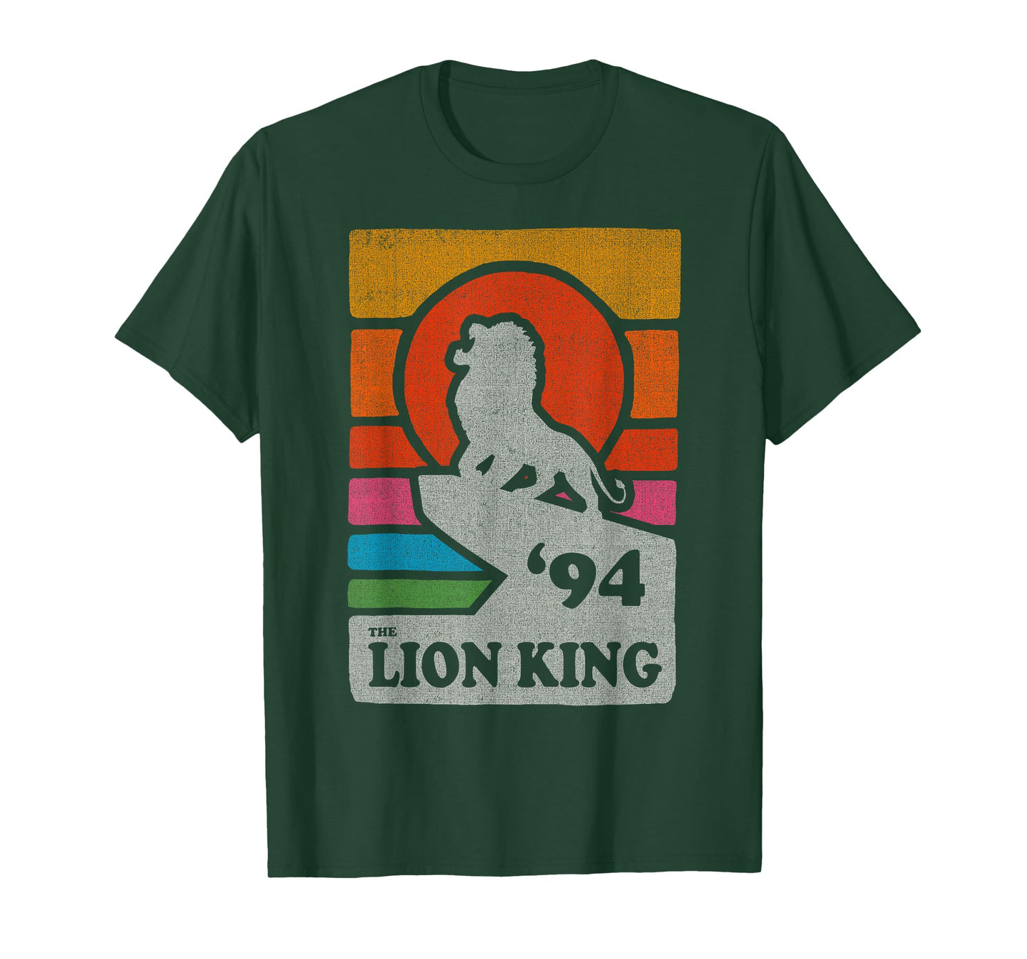 Disney The Lion King Pride Rock Retro Line Art Poster T-Shirt